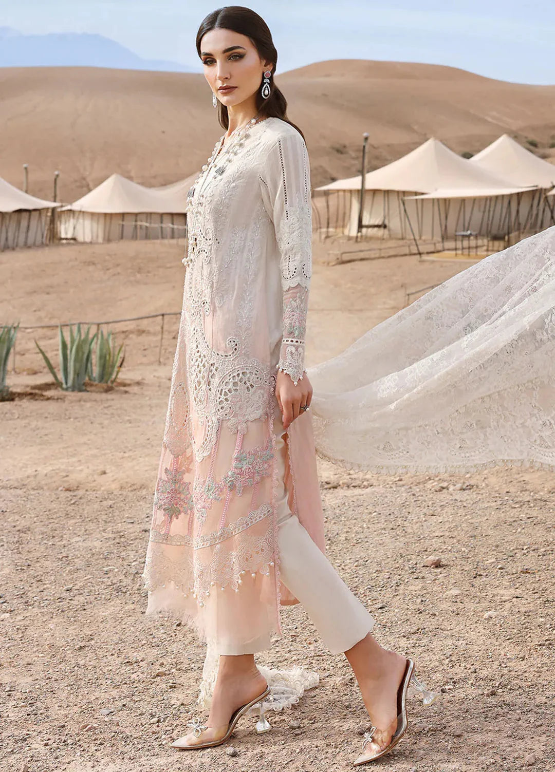 Maria B inspired Lawn Chikankari Luxury Embroidered 3 Pc