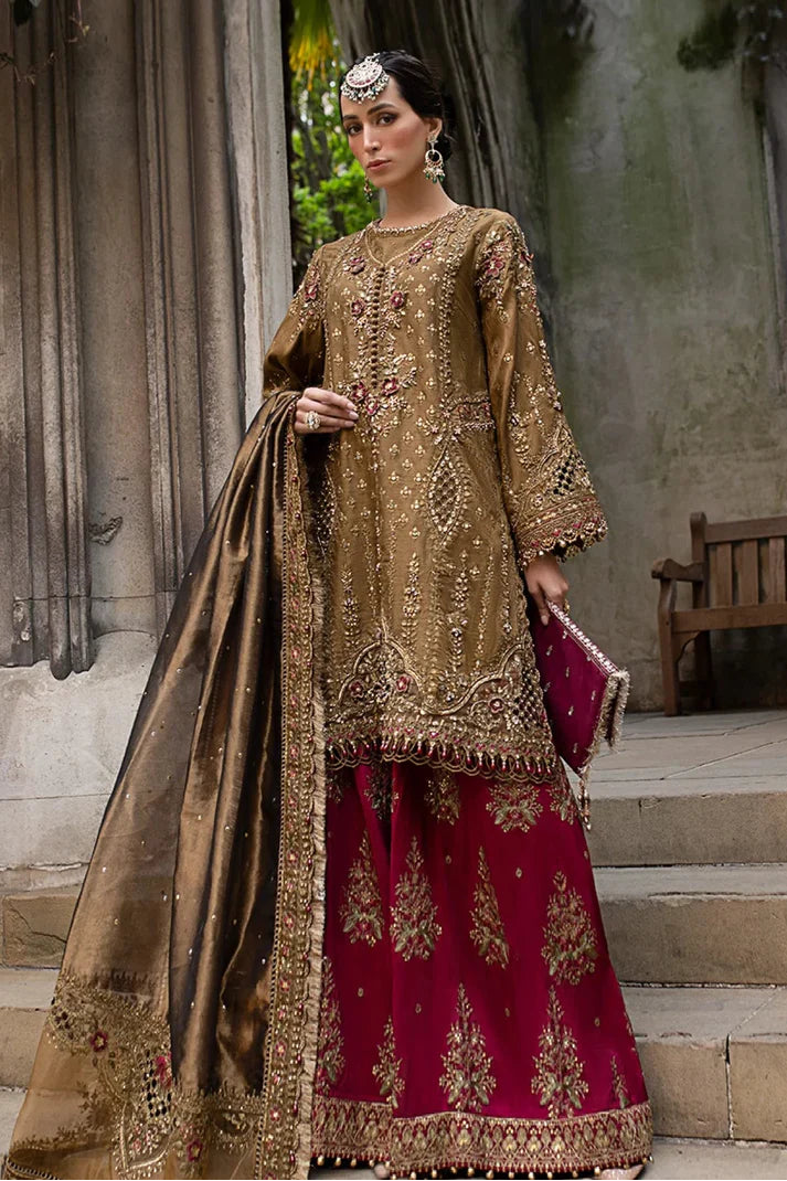 Maria B Inspired Organza Hand Embellished & Embroidered 3 Piece Dress