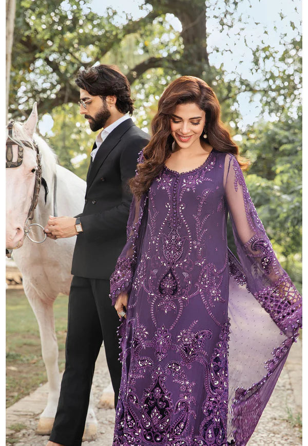 Maria B inspired Embroidered Chiffon Suit 3pc