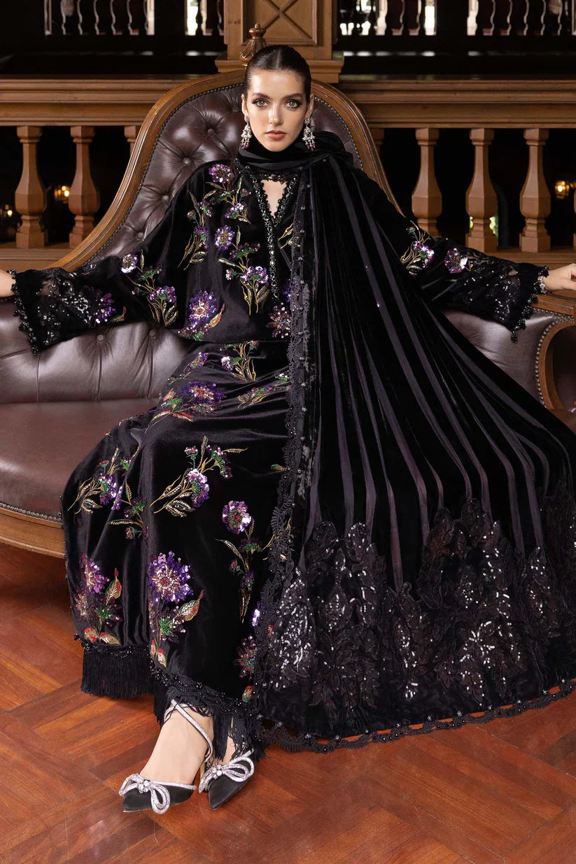 Maria B Inspired Shisha Silk Hand Embellished & Embroidered 3Pc Dress