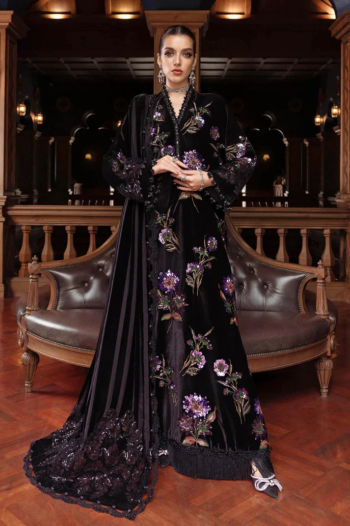 Maria B Inspired Shisha Silk Hand Embellished & Embroidered 3Pc Dress