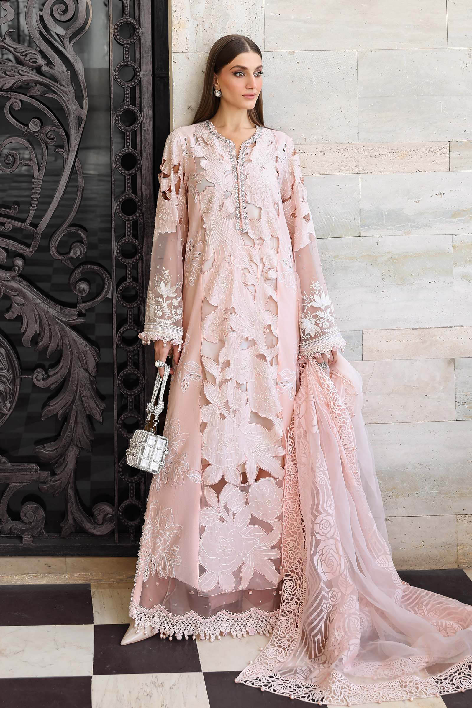 Maria B Lawn Luxury Embroidered 3 Piece Dress