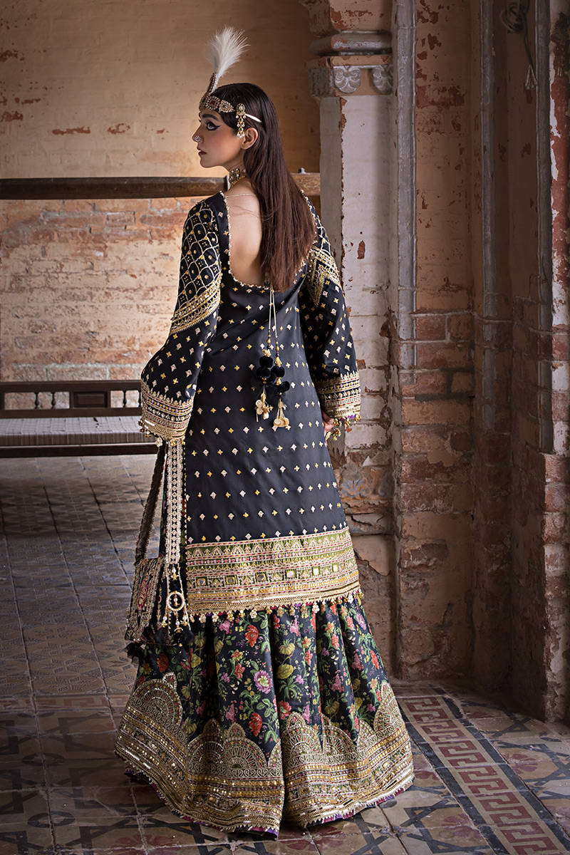 Mohsin Naveed Ranjha MNR Inspired Raw Silk Festive ZWU 3 Pc Dress