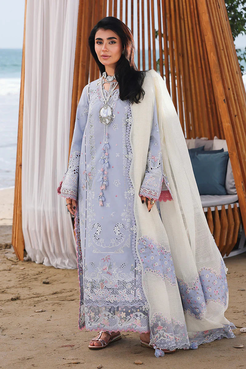 Qalamkar Inspired Lawn Chikankari Luxury Embroidered 3 Piece Dress