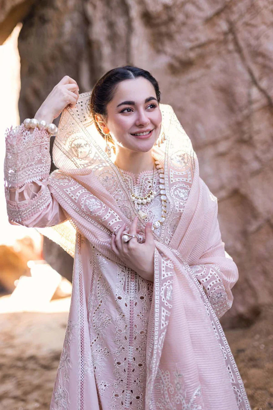 Qalamkar Inspired Lawn Chikankari Luxury Embroidered 3Pc Dress
