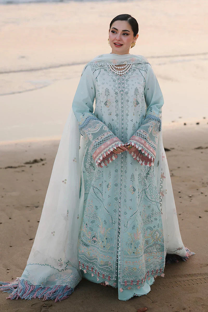 Qalamkar Inspired Lawn Chikankari Luxury Embroidered 3 Piece Dress