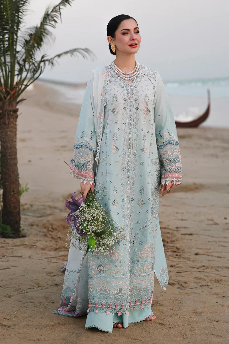 Qalamkar Inspired Lawn Chikankari Luxury Embroidered 3 Piece Dress