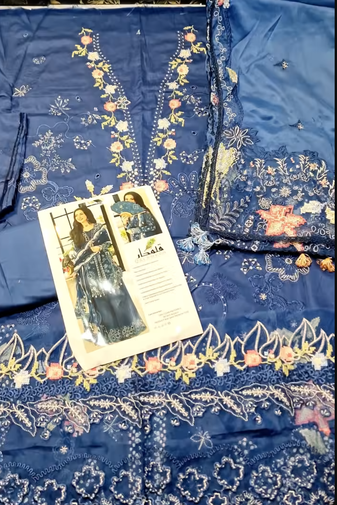 Qalamkar Lawn Luxury Embroidered 3 Piece Dress 2026