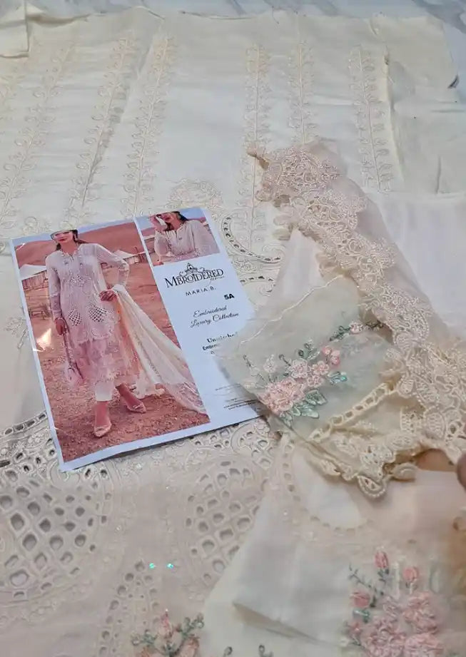 Maria B inspired Lawn Chikankari Luxury Embroidered 3 Pc