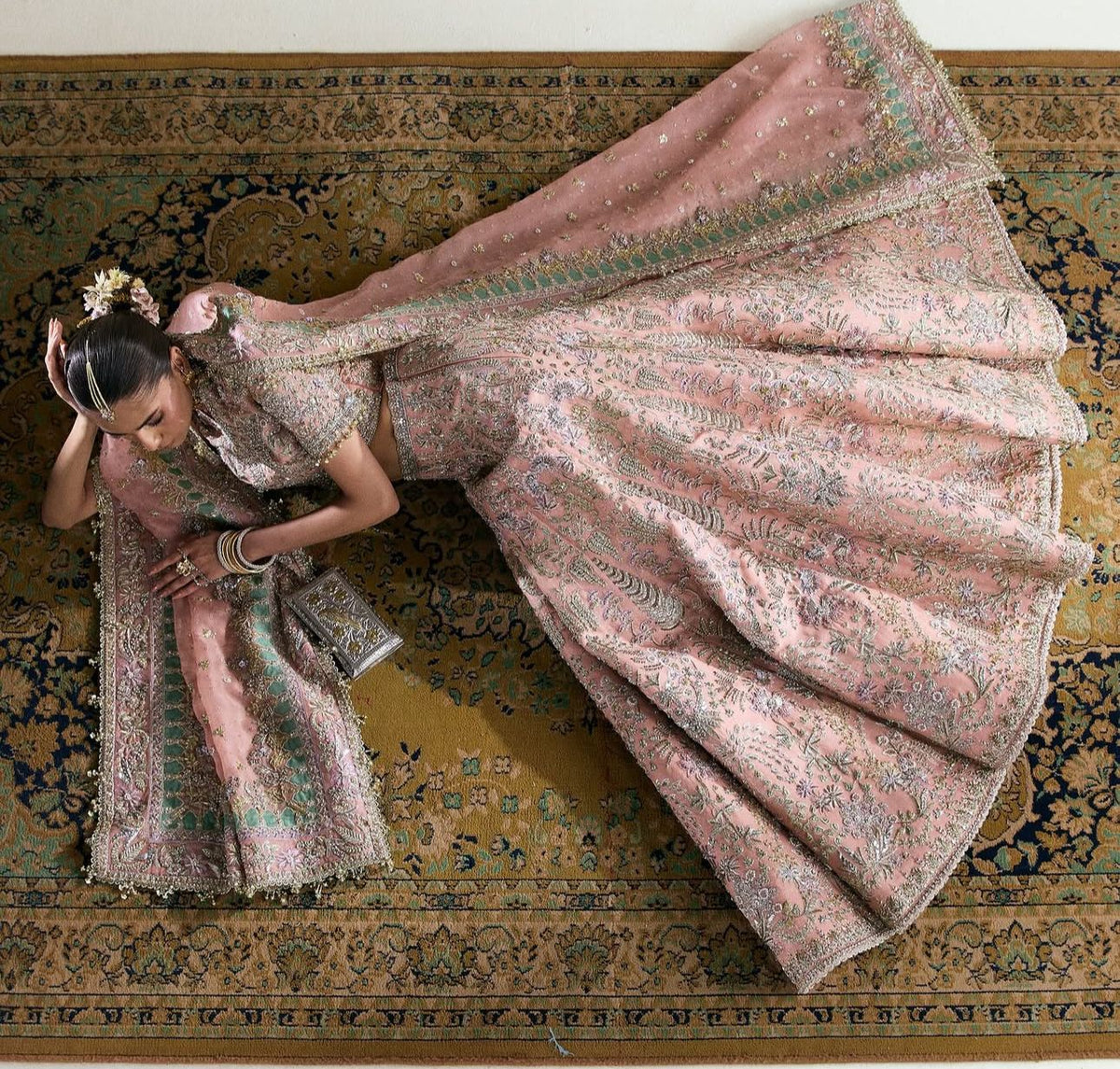 Suffuse Inspired Net Hand Embellished & Embroidered Lehenga