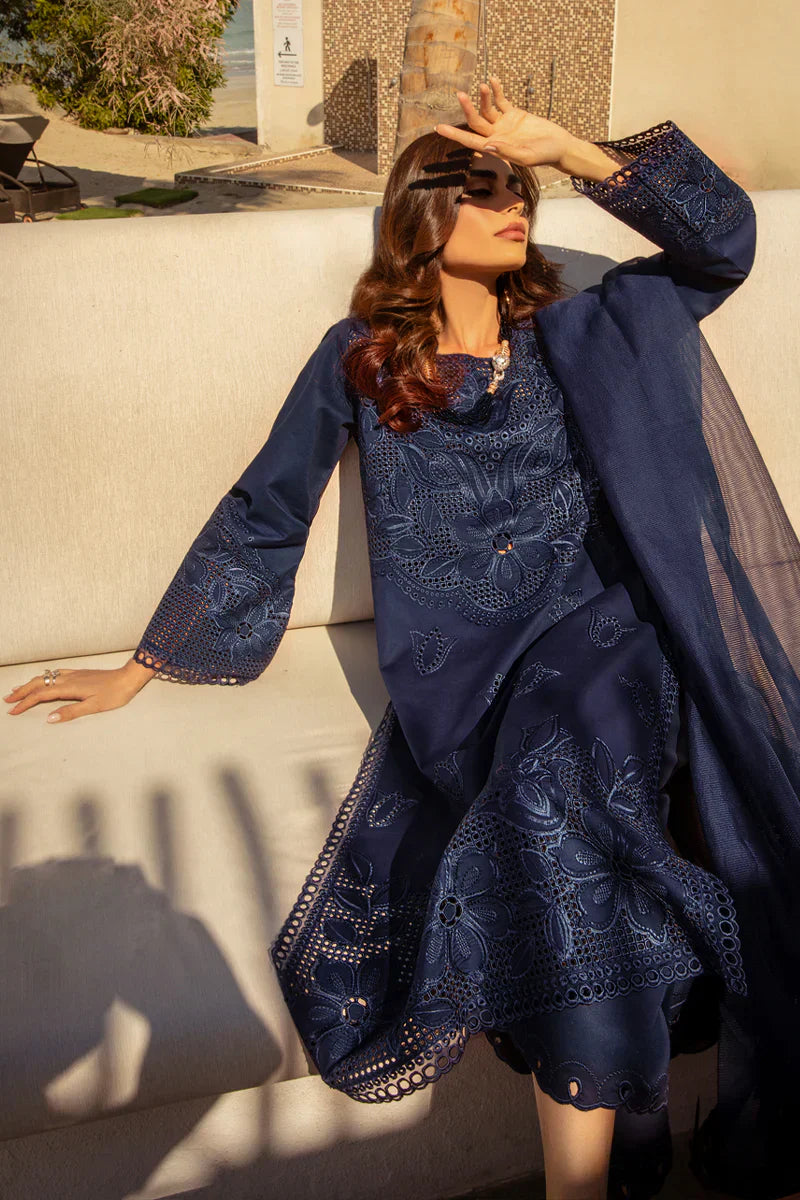 Rang Rasiya Inspired Lawn Luxury Embroidered Chikankari 3 Piece Dress- STITCHED S M L