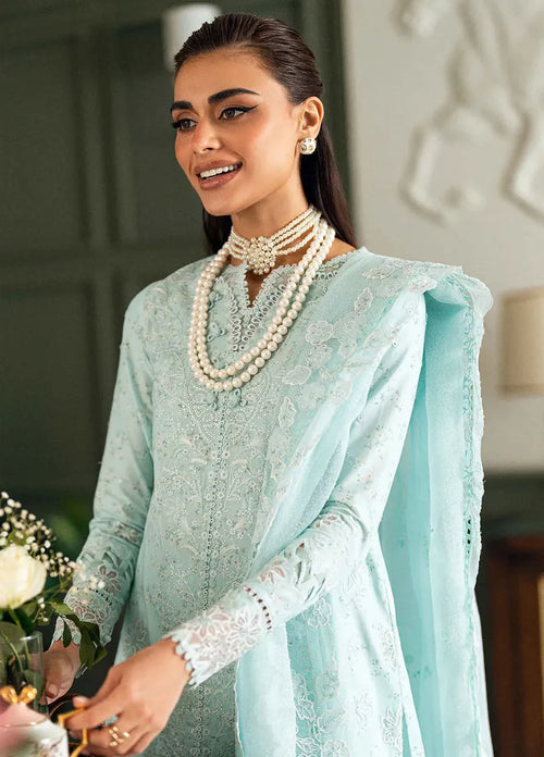 Qalamkar Lawn Embroidered 3 Piece Dress