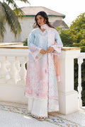 Afrozeh Lawn Chikankari Embroidered & Printed 3 Piece Dress